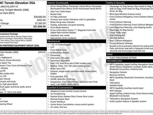 Used 2025 GMC Terrain Elevation FWD image 38