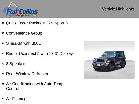 Used 2026 Jeep Wrangler Sport AWD/4WD image 4