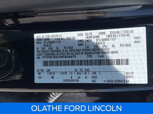 Certified 2022 Ford F150 Platinum w/ Equipment Group 701A High AWD/4WD image 23