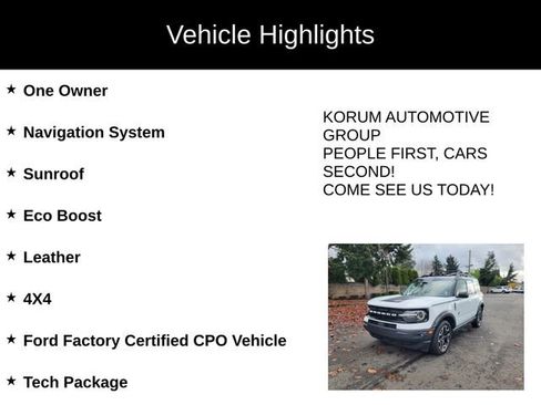 Certified 2023 Ford Bronco Sport Outer Banks w/ Tech Package image 4