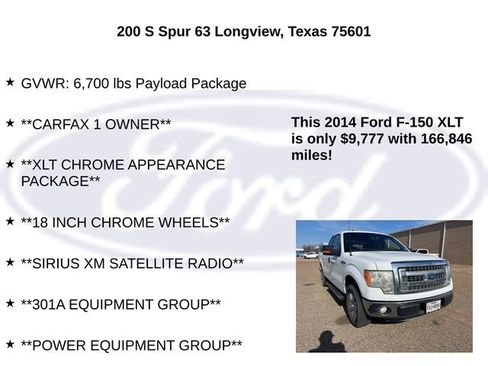 Used 2014 Ford F150 XLT w/ XLT Chrome Package image 5