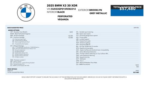 Used 2025 BMW X3 xDrive30i w/ Premium Package AWD/4WD image 2