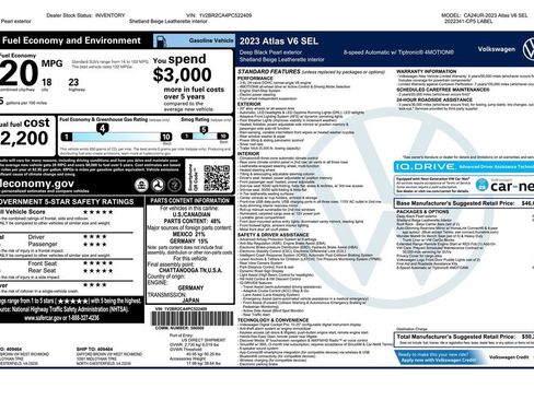 Used 2023 Volkswagen Atlas SEL AWD/4WD image 3