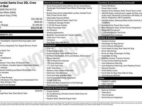 Certified 2025 Hyundai Santa Cruz SEL AWD/4WD image 4