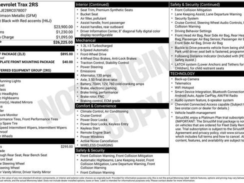 Used 2024 Chevrolet Trax RS w/ Sunroof Package FWD image 2
