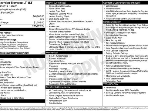 Certified 2024 Chevrolet Traverse LT FWD image 6