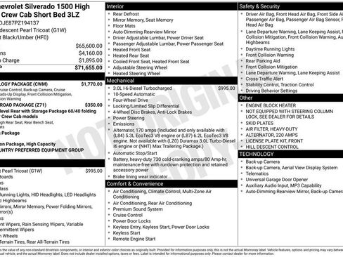 Used 2023 Chevrolet Silverado 1500 High Country w/ Technology Package AWD/4WD image 14