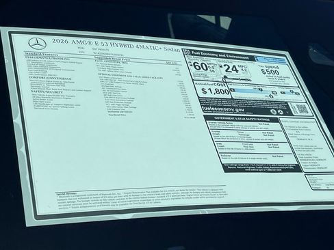 New 2026 Mercedes-Benz E 53 AMG e 4MATIC Sedan image 29