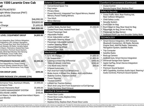 Used 2020 RAM 1500 Laramie AWD/4WD image 7