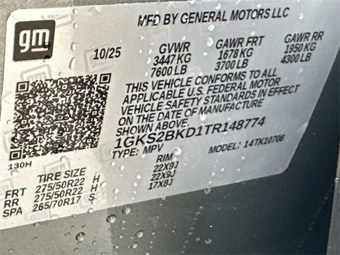 New 2026 GMC Yukon Elevation w/ LPO, Floor Liner Package image 18