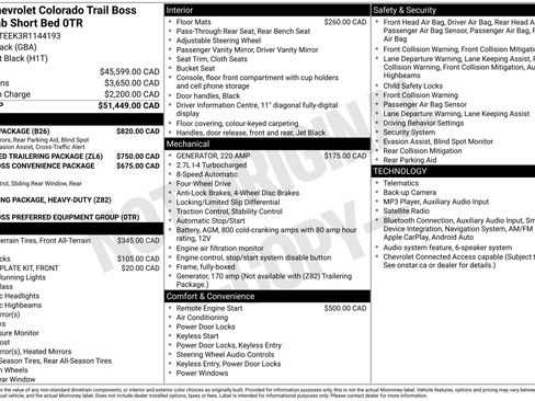 Used 2024 Chevrolet Colorado Trail Boss w/ Safety Package AWD/4WD image 2