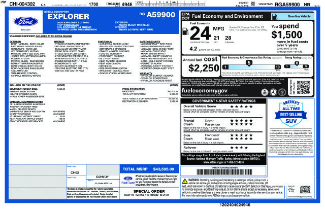 Used 2024 Ford Explorer XLT w/ Equipment Group 202A RWD image 26