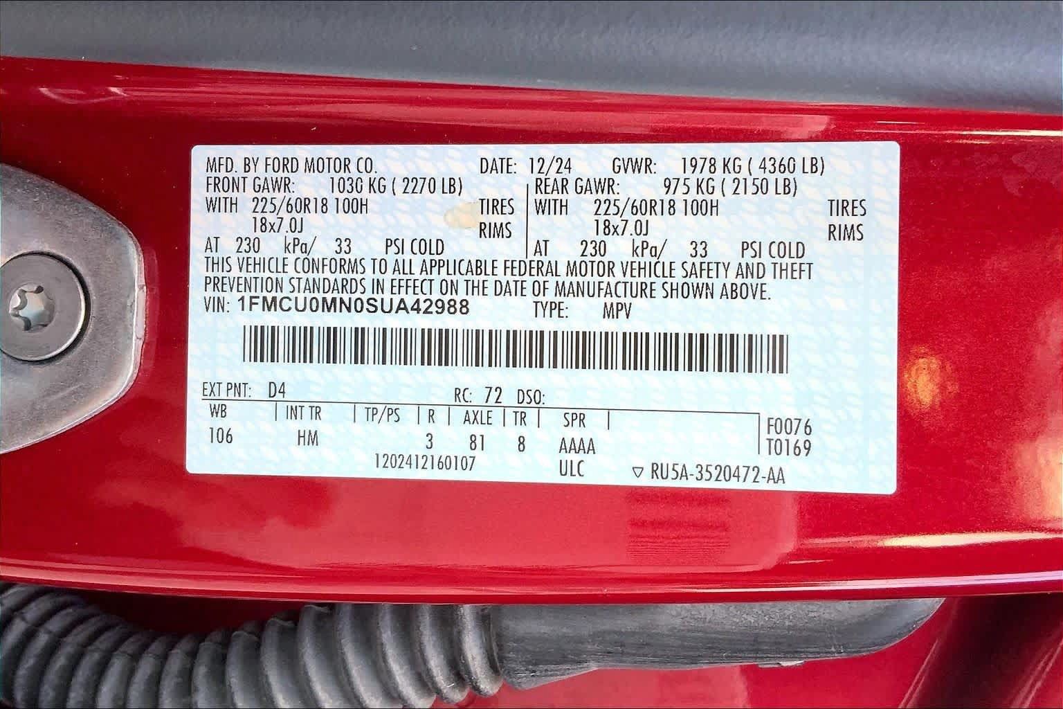 Used 2025 Ford Escape ST-Line FWD image 36