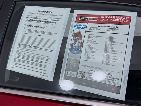 Certified 2024 Nissan Sentra SV FWD image 14