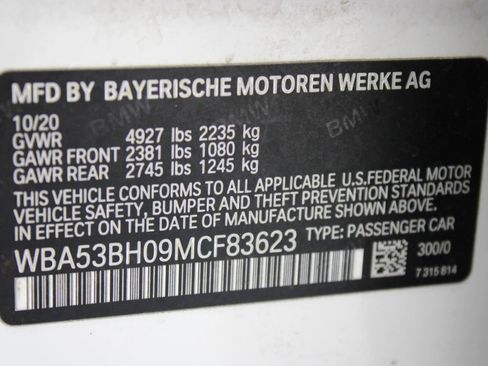 Used 2021 BMW 530i w/ Convenience Package RWD image 90