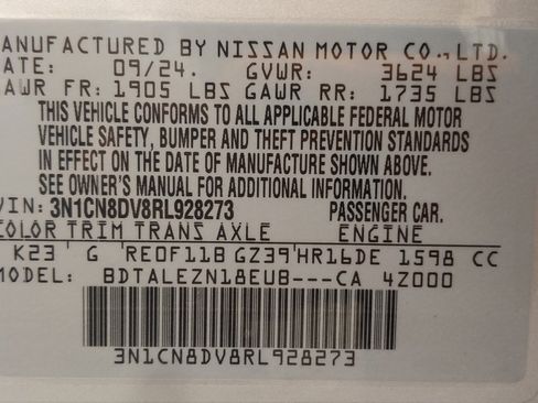 Used 2024 Nissan Versa S FWD image 33