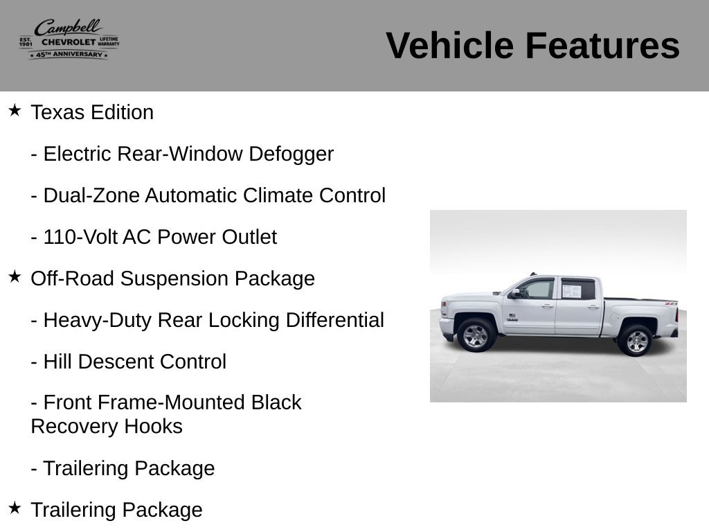 Used 2018 Chevrolet Silverado 1500 LT w/ Texas Edition AWD/4WD image 26