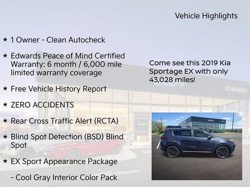 Used 2019 Kia Sportage EX w/ EX Sport Appearance Package AWD/4WD image 11