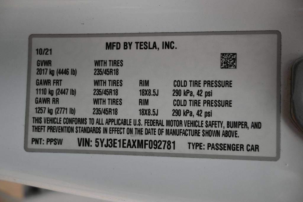 Used 2021 Tesla Model 3 Standard Range Plus RWD image 34
