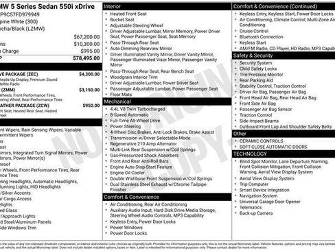 Used 2015 BMW 550i xDrive Sedan image 16