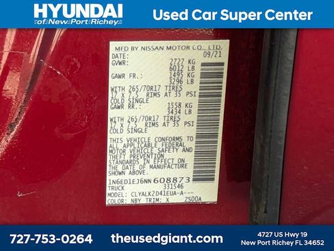 Used 2022 Nissan Frontier Pro-X w/ Technology Package RWD image 36