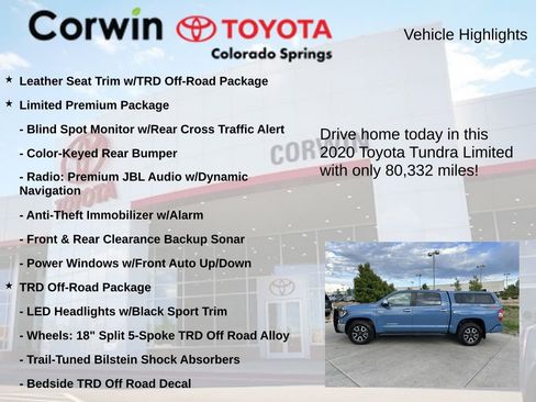Used 2020 Toyota Tundra Limited w/ Limited Premium Package AWD/4WD image 7