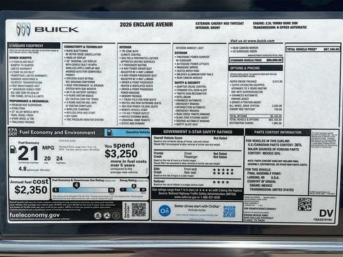 New 2026 Buick Enclave Avenir w/ Super Cruise Package AWD/4WD image 21