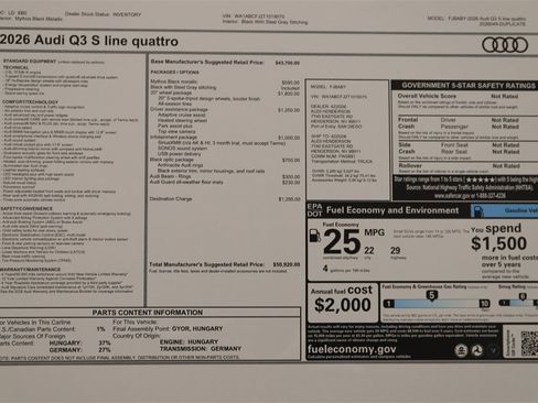 New 2026 Audi Q3 quattro 2.0T image 30