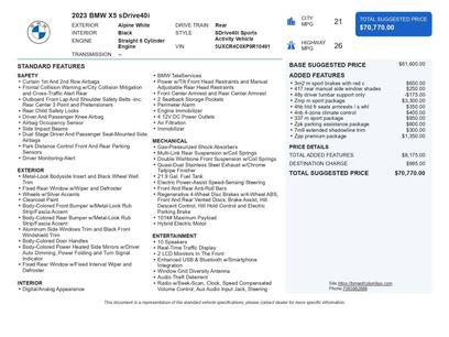 Used 2023 BMW X5 sDrive40i w/ M Sport Package