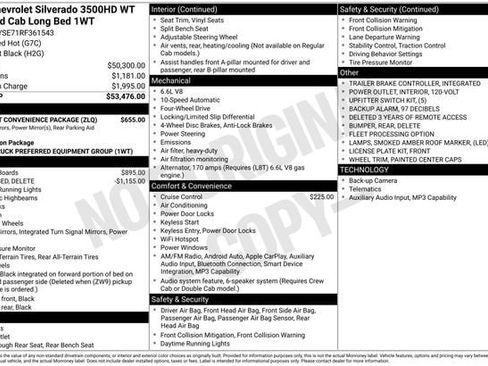 Used 2024 Chevrolet Silverado 3500 W/T w/ WT Fleet Convenience Package AWD/4WD image 7