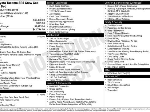 Used 2024 Toyota Tacoma SR5 AWD/4WD image 5