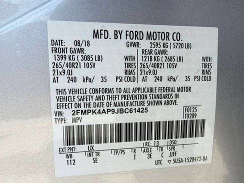 Used 2018 Ford Edge Sport w/ Equipment Group 401A AWD/4WD image 38