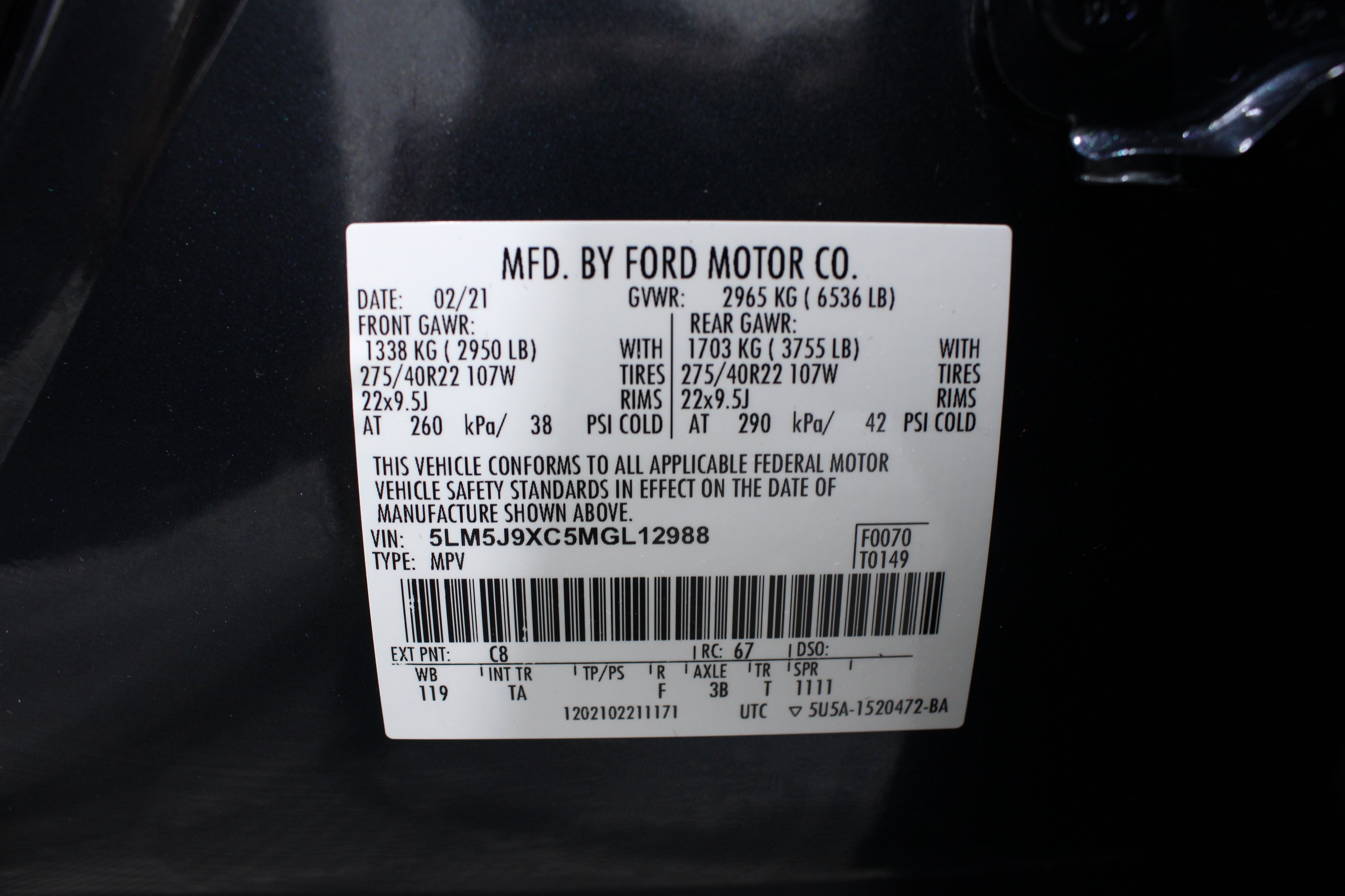 Used 2021 Lincoln Aviator Black Label w/ Dynamic Handling Package AWD/4WD image 42
