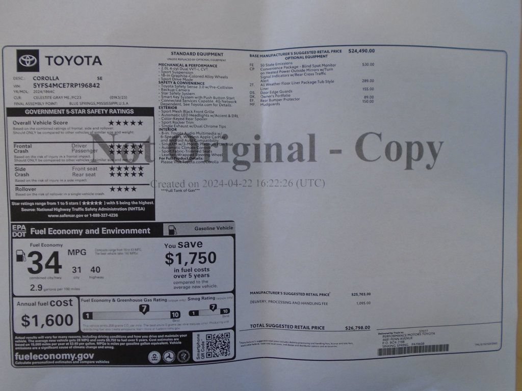 Used 2024 Toyota Corolla SE w/ SE Convenience Package FWD image 34