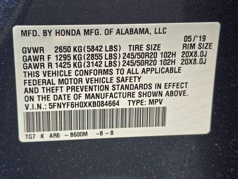 Used 2019 Honda Pilot Elite image 33