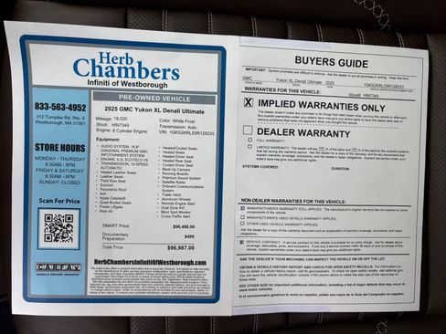 Used 2025 GMC Yukon XL Denali Ultimate w/ LPO, Floor Liner Package image 13