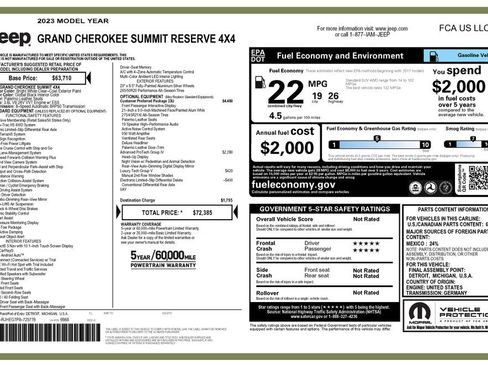 Certified 2023 Jeep Grand Cherokee Summit AWD/4WD image 4