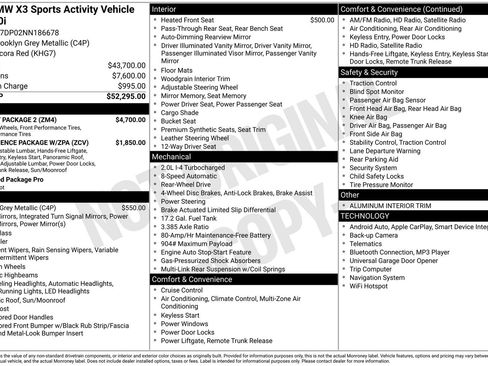 Used 2022 BMW X3 sDrive30i w/ M Sport Package 2 image 30
