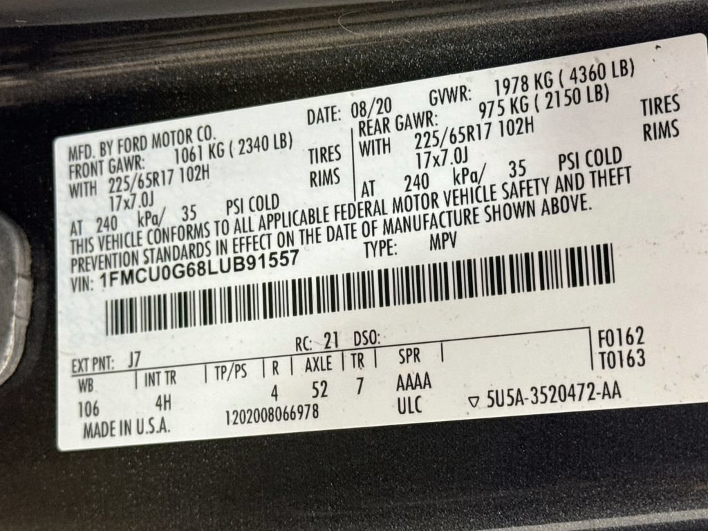 Used 2020 Ford Escape SE FWD image 38