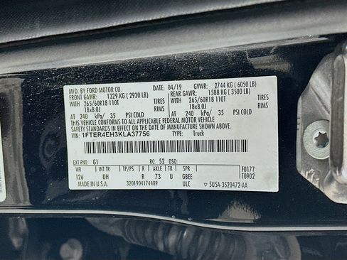 Used 2019 Ford Ranger Lariat w/ Equipment Group 501A Mid image 12