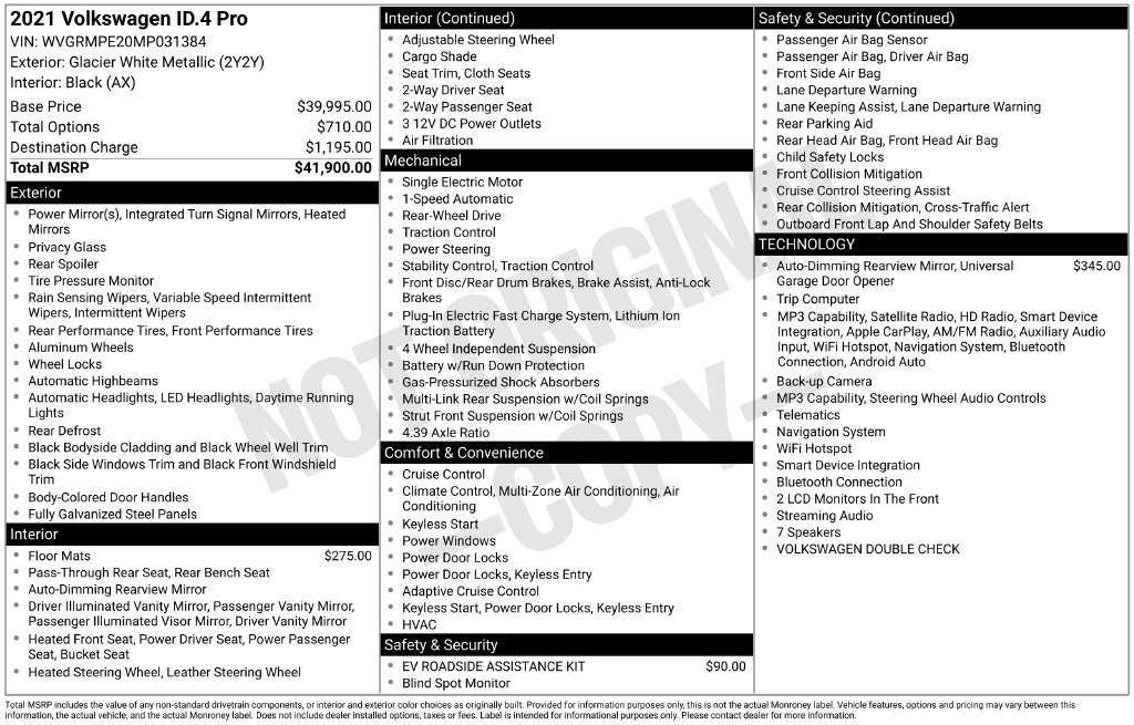 Used 2021 Volkswagen ID.4 Pro RWD image 8