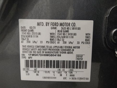 Used 2021 Ford Explorer XLT RWD image 33