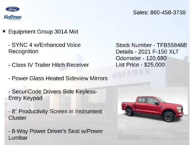 Used 2021 Ford F150 XLT w/ Equipment Group 301A Mid AWD/4WD image 5