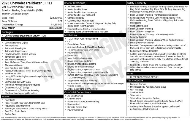 Used 2025 Chevrolet TrailBlazer LT FWD image 8