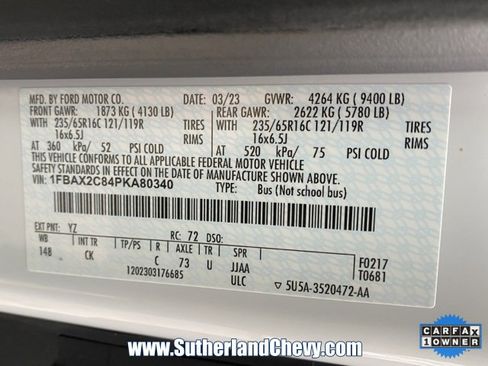 Used 2023 Ford Transit 350 XLT image 36