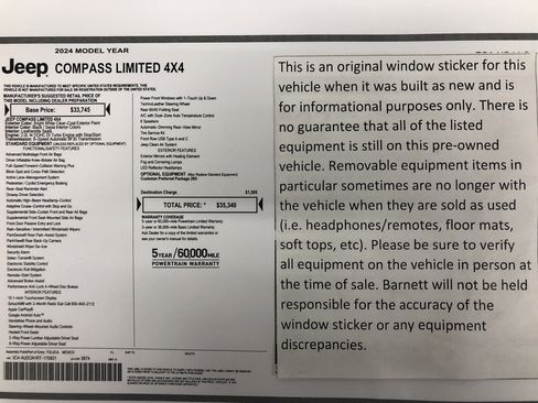 Used 2024 Jeep Compass Limited image 2