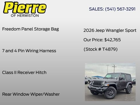 New 2026 Jeep Wrangler Sport image 12