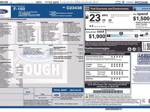 Used 2023 Ford F150 Platinum w/ Equipment Group 701A High AWD/4WD image 2