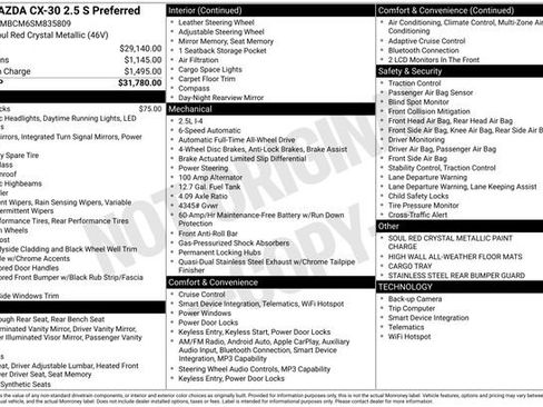 Used 2025 MAZDA CX-30 AWD 2.5 S w/ Preferred Package image 37