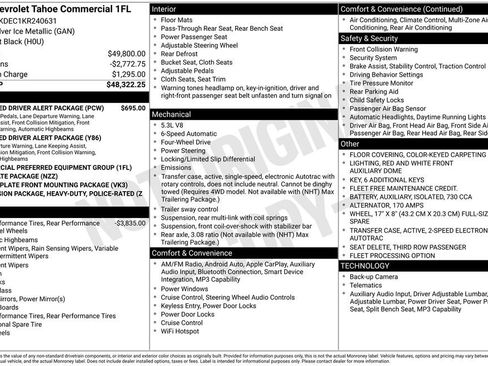 Used 2019 Chevrolet Tahoe Police w/ Enhanced Driver Alert Package image 15